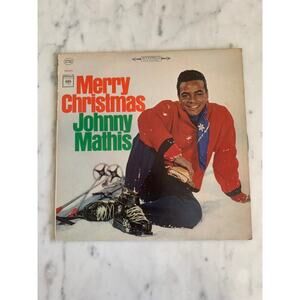 Vintage "Merry Christmas Johnny Mathis" Vinyl Record